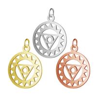 Stainless Steel Pendants, 201 Stainless Steel, Vacuum Ion Plating, fashion jewelry & polished & DIY & Unisex & hollow, more colors for choice, 26x19mm, 5PCs/Bag, Sold By Bag