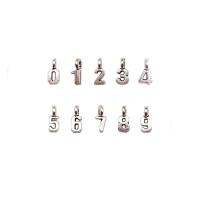 Tibetan Style Pendants, silver color plated, DIY & mixed, nickel, lead & cadmium free, 3x8mm, 10Pairs/Set, Sold By Set