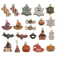 Fashion-Halloween-Tijdens, Zinc Alloy, DIY & Halloween Jewelry Gift & glazuur & gemengd, nikkel, lood en cadmium vrij, 10-30mm, 21pC's/Bag, Verkocht door Bag