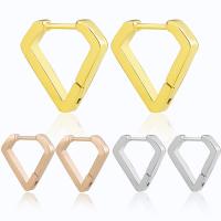Stainless Steel Huggie Hoop Earring, 304 Stainless Steel, Vacuum Ion Plating, fashion jewelry & Unisex, more colors for choice, 15.50x2x16mm, Sold By Pair