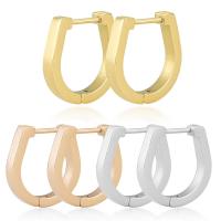Stainless Steel Huggie Hoop Earring, 304 Stainless Steel, Vacuum Ion Plating, fashion jewelry & Unisex, more colors for choice, 16.50x3x16.50mm, Sold By Pair