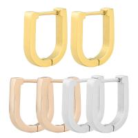 Stainless Steel Huggie Hoop Earring, 304 Stainless Steel, Vacuum Ion Plating, fashion jewelry & for woman, more colors for choice, 14x16mm, Sold By Pair