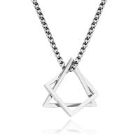 Stainless Steel Jewelry Necklace, 304 Stainless Steel, polished, fashion jewelry & Unisex, original color, 15.50x15.50mm, Length:Approx 17.72 Inch, Sold By PC