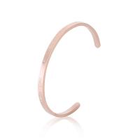 304 Stainless Steel Cuff Bangle fashion jewelry & for woman rose gold color 4.50mm Inner Approx 50mm Sold By PC