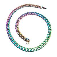 Stainless Steel Curb Chain 316L Stainless Steel Stick plated & Unisex multi-colored Sold By PC