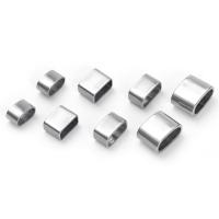 304 rostfritt stål Slider Pärlor, silver pläterad, DIY & olika storlek för val, silver, 100PC/Bag, Säljs av Bag