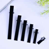 Alligator Hair Clip Zinc Alloy Rectangle stoving varnish black nickel lead & cadmium free Sold By PC