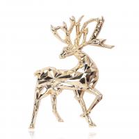 Zinc Alloy Brooches Deer plated Unisex nickel lead & cadmium free Sold By Lot