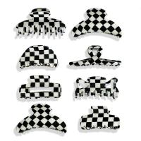 Hair Claw Clips Acetate & for woman white and black nickel lead & cadmium free Sold By Lot
