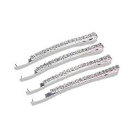 Hair Slide Zinc Alloy plated 4 pieces & for woman & with rhinestone nickel lead & cadmium free 60mm Sold By Lot