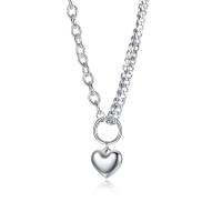 Stainless Steel Jewelry Necklace, 304 Stainless Steel, Heart, fashion jewelry & for woman, original color, 15.50mm, Length:Approx 16.93 Inch, Sold By PC