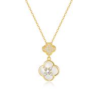 Cubic Zircon Micro Pave Brass Necklace, with 304 Stainless Steel Chain, with 2.36inch extender chain, gold color plated, fashion jewelry & micro pave cubic zirconia & for woman, nickel, lead & cadmium free, Length:Approx 15.75 Inch, Sold By PC