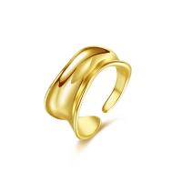 Ring Finger mosiądz, Platerowane w kolorze złota, biżuteria moda & dla kobiety, bez zawartości niklu, ołowiu i kadmu, 12mm, sprzedane przez PC