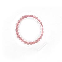 Bracelets quartz, Strawberry Quartz, unisexe, rouge, 6-7mm, Longueur:Environ 21 cm, Vendu par PC