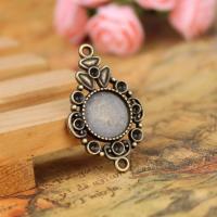 Tibetan Style Connector Setting, antique bronze color, 34x22mm, Sold By PC