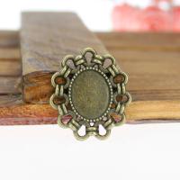 Tibetan Style Cabochon Setting, antique bronze color, 26x23mm, Sold By PC