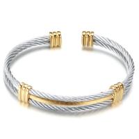 304 Stainless Steel Cuff Bangle, Unisex, more colors for choice, 74x10mm, Sold By PC