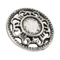 Tibetan Style Button Findings, Round, DIY & blacken, original color, 18x18x7mm, Hole:Approx 2mm, 100PCs/Lot, Sold By Lot