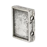 Zinc Alloy Button Findings Rectangle DIY & blacken original color Approx 22mm Sold By Lot