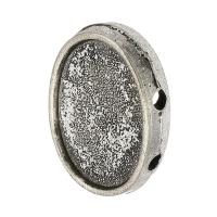 Zinc Alloy Button Fund, du kan DIY & sværte, oprindelige farve, 12x16x3mm, Hole:Ca. 2mm, 100pc'er/Lot, Solgt af Lot