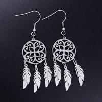 Titanium Steel Drop Earring Dream Catcher Vacuum Ion Plating for woman Approx Sold By Bag