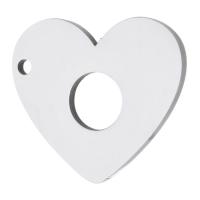 Stainless Steel Heart Pendants, 304 Stainless Steel, fashion jewelry, original color, 20x18x1mm, Hole:Approx 1.5mm, Sold By PC