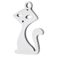 Stainless Steel Animal Pendants, 304 Stainless Steel, Cat, fashion jewelry, original color, 10x16x1mm, Hole:Approx 1mm, Sold By PC