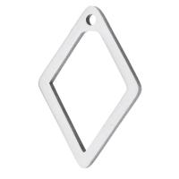Stainless Steel Pendants, 304 Stainless Steel, Rhombus, fashion jewelry, original color, 12x18x1mm, Hole:Approx 0.5mm, Sold By PC