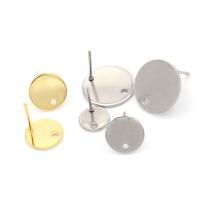 Stainless Steel Earring Stud Component, 304 Stainless Steel, plated, DIY & different size for choice, more colors for choice, Sold By PC