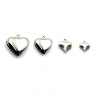 Přívěsky srdce z nerezové oceli, 304 Stainless Steel, á, módní šperky & DIY & unisex & různé velikosti pro výběr, Původní barva, Prodáno By PC