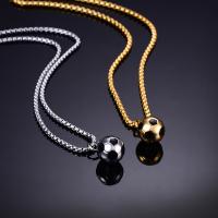 Stainless Steel Jewelry Necklace 304 Stainless Steel Football stoving varnish fashion jewelry & Unisex 2.5mm 14*18mm Length Approx 23.62 Inch Sold By PC