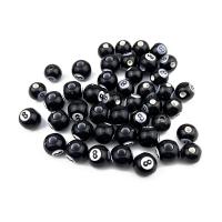 Porslin Smycken Pärlor, ugnstorkande lack, DIY, svart, 10.63x9.90mm, Hål:Ca 2.26mm, Ca 100PC/Bag, Säljs av Bag