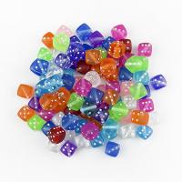 Transparent Acrylic Beads, epoxy gel, DIY, mixed colors, 8x8mm, Approx 200PCs/Bag, Sold By Bag