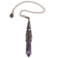 Gemstone Pendulum, with Brass, different materials for choice & Unisex, 82x12mm, Length:Approx 7.2 Inch, Sold By PC