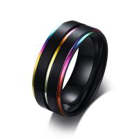 304 acciaio inox anello, gioielli di moda & formato differente per scelta & per l'uomo, 8x2mm, Venduto da PC