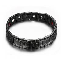 Bijoux bracelet en acier inoxydable, acier inoxydable 316L, bijoux de mode & pour homme, noire, 13mm, Longueur:Environ 8.27 pouce, Vendu par PC