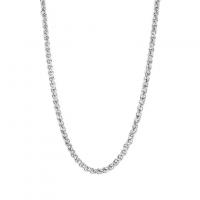 Titanium Steel Necklace Chain Stick silver color plated & Unisex silver color Sold By PC
