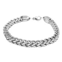 Stainless Steel Jewelry Bracelet 316L Stainless Steel Round silver color plated & Unisex silver color 6.20mm Sold By PC
