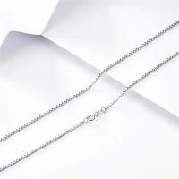 Titanium Steel Necklace Chain Stick silver color plated & Unisex silver color Sold By PC
