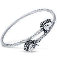 316L Stainless Steel Cuff Bangle Round plated fashion jewelry & Unisex Sold By PC