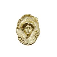 Zinc Alloy Brooches Face gold color plated for woman nickel lead & cadmium free Sold By Lot