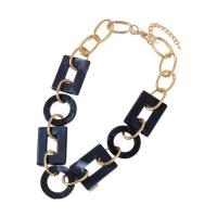 Acryl Halskette, Zinklegierung, mit Acryl, mit Verlängerungskettchen von 1.96 inch, goldfarben plattiert, für Frau, keine, Länge ca. 18.5 ZollInch, verkauft von PC
