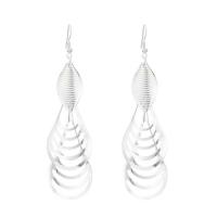 Zinc Alloy Drop Earrings plated for woman & hollow Sold By Pair