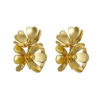 Zinc Alloy Stud Earring fashion jewelry & for woman golden nickel lead & cadmium free Sold By Pair