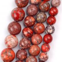 Impression Jasper Beads Round DIY red Sold Per 37-39 cm Strand