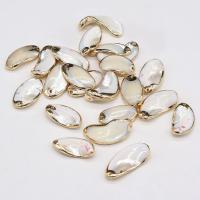 Shell Pendants with Zinc Alloy white 10x19- Sold By PC