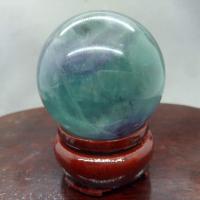 Fluorita natural Bola Esfera, polido, cores misturadas, 4.3-4.8cm, vendido por PC