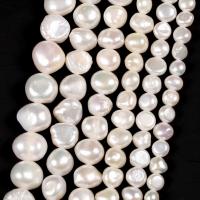 Keishi ferskvandskulturperle Beads, Ferskvandsperle, du kan DIY, hvid, Solgt Per Ca. 38 cm Strand
