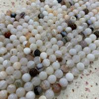 Natural Lace Agate Beads Round DIY Sold By Strand