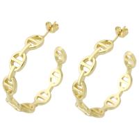 Brass Stud Earring gold color plated for woman golden nickel lead & cadmium free Sold By Pair